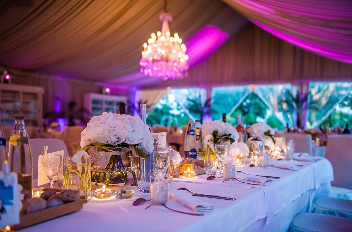 décoration de table de mariage aux Pins Penches